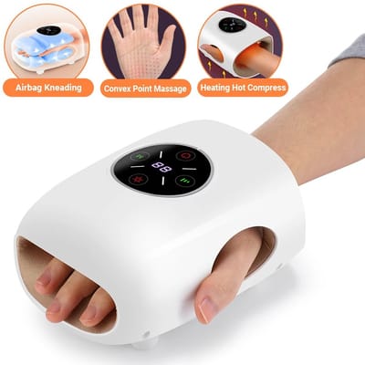Lifero Handmassage Apparaat - Hand Massage Elektrisch 5 Niveaus - Luchtdruk Massage en Verwarming - Drukpunt - Spier Ontspanner