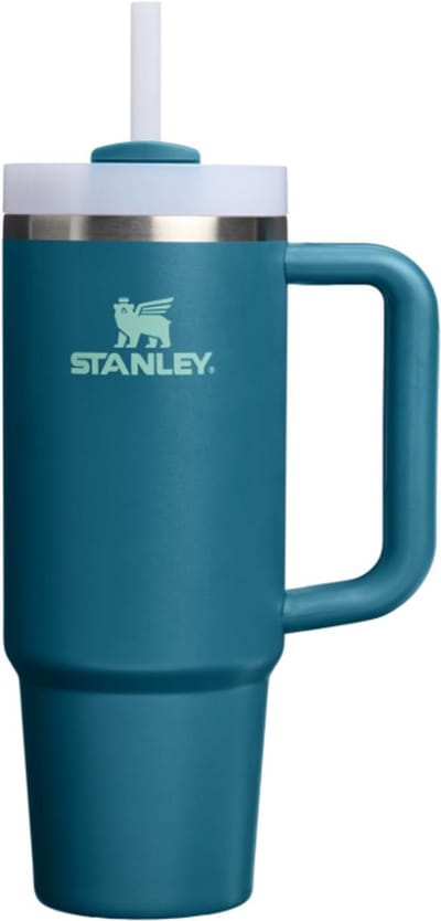 Stanley Quencher H2.0 Flowstate Tumbler 0.89L (Coastal Teal) - RVS - Lekvrije Thermosbeker met Rietje & Handvat – Geïsoleerd RVS – BPA-vrij - Drinkfles Waterfles
