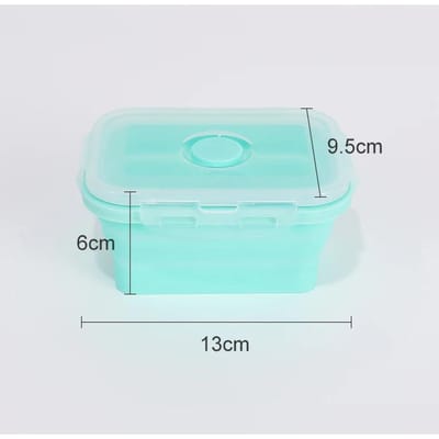 Opvouwbare Siliconen Voedselbewaarcontainer, Maaltijdbox voor Overgebleven Eten Voor Keuken, Bento Lunchboxen, Opvouwbaar Ontwerp Bespaart Uw Ruimte 1 white