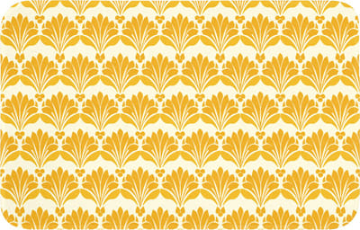 Badmat 80x50 cm - Antislip - Patroon - Motief - Geel - Badmatten voor badkamer - Badkamermat - Douchemat - Badkamer mat