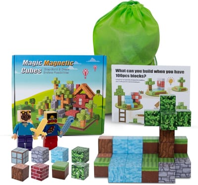 Magnetisch Bouwspeelgoed - Magnetic Blocks - Magnetische stenen - Magna Tiles - blokjes - Bouwset - Bouwstenen - Educatief Speelgoed - Bouwblokken - Creatief Speelgoed - Constructieset - Montessori speelgoed