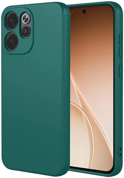 Hoesje geschikt voor Oppo Reno15 Pro Max - Phonesta Soft Silk Silicone Back Cover - Donkergroen