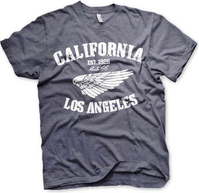 Route 66 Heren Tshirt -XL- California Blauw