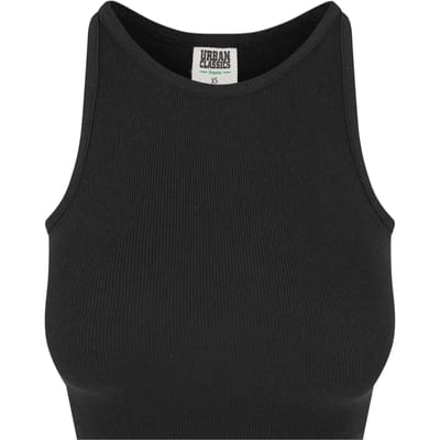 Urban Classics - Organic Rib Crop top - 4XL - Zwart