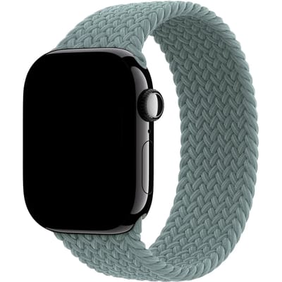 2+1 | Apple Watch Bandje Onyx - Gevlochten - Solo - Nylon - Groengrijs
