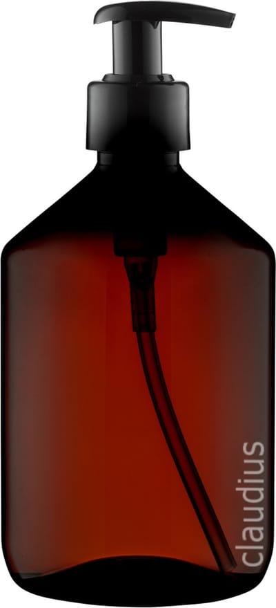 Lege Plastic Fles 500 ml PET Amber bruin - met zwarte pomp - set van 10 stuks - Navulbaar - Leeg