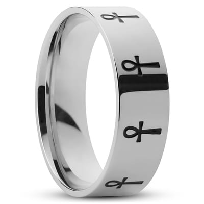 Stalen Ankh Ring