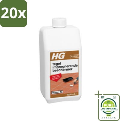 20 x HG Impregnerende Beschermer 1 liter - Grootverpakking - Tegel Beschermer - Impregneren Tegels - Vlekkenwerend - Tegelvloer Beschermen - HG Tegel Impregnerende Beschermer
