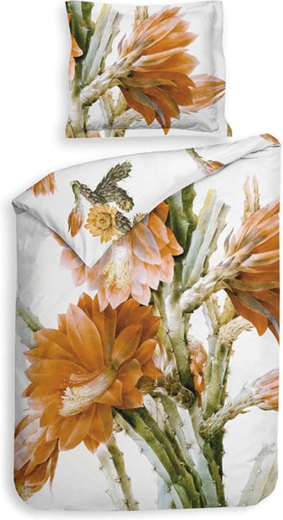 Heckett & Lane Kaisa Dekbedovertrek - Eenpersoons - 140x200/220 cm - White