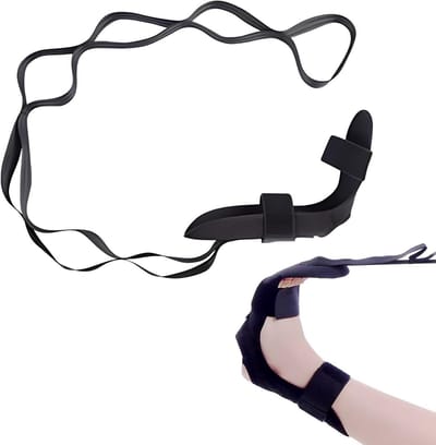 Pijnloze Beinstrecker voor Flexibiliteit, Yoga en Oefeningen - Stretchband voor Beenspieren en Ligamenten, Zwart