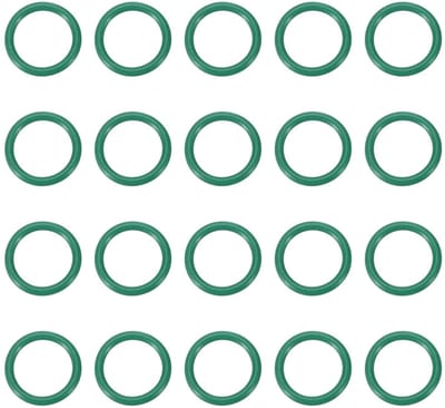 Dailygoods - PATIKIL O-ring van gefluoreerd rubber 12,5 mm OD 9,5 mm ID 1,5 mm breedte, 20 stuks afdichtringen, Fkm metrisch, reserveonderdeel voor hydraulische slangen kranen, groen