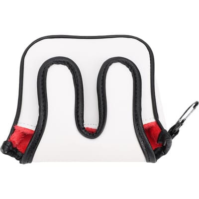 Couvre-tête de putter Drôle PU Doublure douce Anti-collision Anti-poussière Housse de protection pour club carré Rouge rouge