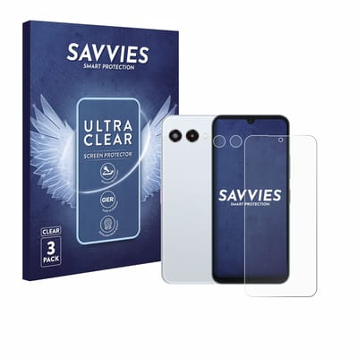 Savvies - Screenprotector voor Telekom T Phone 3 (Voor+Camera) - Folie Beschermfolie transparant 6 Stuks