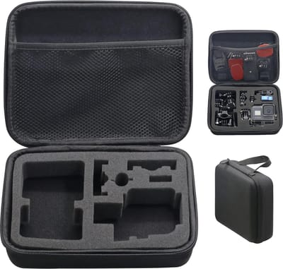 YONO Tas Medium geschikt voor GoPro 13 12 11 10 - Opbergtas - Case - Hoes - Accessoires - Zwart