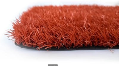 Kunstgras Tapijt - Buitenkleed Gazon - Decoratie Tuin - Waterafvoer Gaten - 99x200cm - Rood