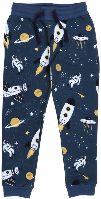 Walkiddy® Kinder Jogger – Jongens & Meisjes – Space Trip serie – Maat 152 – GOTS-gecertificeerd Biologisch Katoen