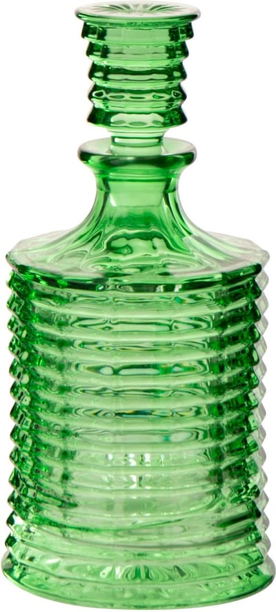 J-Line karaf Geribbeld - glas - groen
