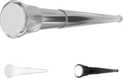 Famanu - Zilveren douchegordijnstang 105-180 cm, verstelbare telescoopstang
