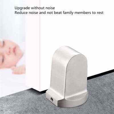 Magnetische Deurvanger - Deurstopper Sterk - Deuren Open Houden - Roestvrij Staal 304 - 60 mm - Zilver