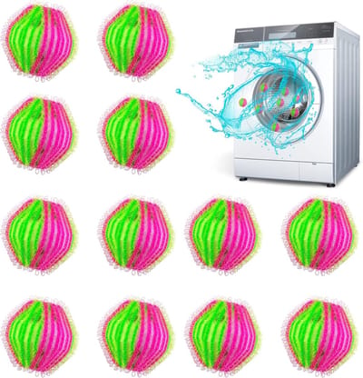 12 herbruikbare nylon wasballen voor het wassen - Dierenhaarverwijderaar en pluisfilter