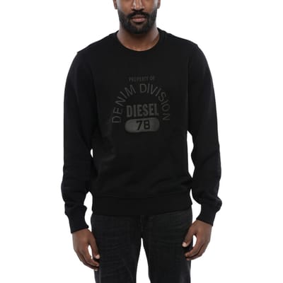 Diesel Unisex Volwassenen Divisie Logo Denim Sweatshirt (Zwart)