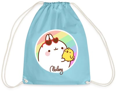 Molang Piu Piu Regenboog Gymtas