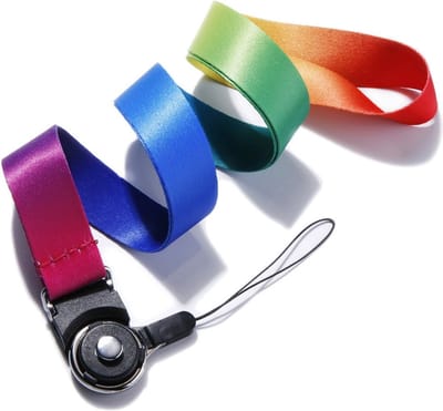 Peachy Rainbow Keycord Lanyard Veiligheid Safety Nek Koord voor Smartphone Telefoon Sleutels Naamtag - Regenboog