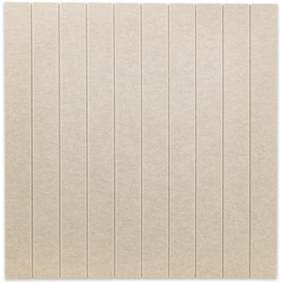 Vilt wandtegel vierkant, lattenwand C, crème beige | 9mm dik | Verbetert de akoestiek | Eenvoudige montage | Wanddecoratie