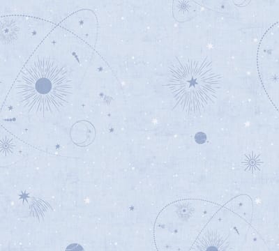 HEELAL BEHANG | Sterren en planeten - Blauw Wit - A.S. Création Lilly & Luis