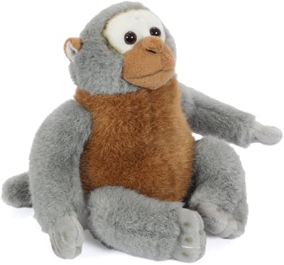 PIA Soft Toys - Pluche Knuffeldier Aap - bruin/grijs - 20 cm