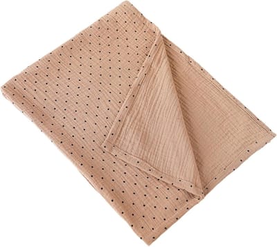 Mousseline wikkeldeken - Zomerdeken baby - Comfortabel inbakeren - Huidvriendelijk katoen - 80x65 cm - C