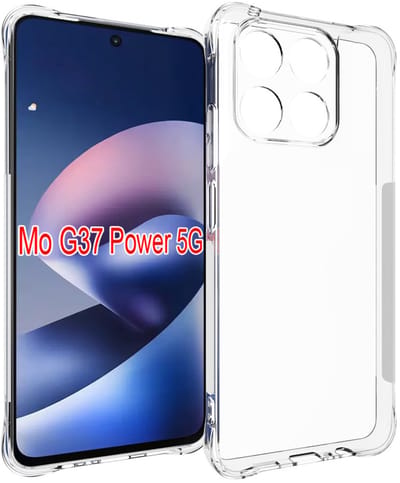 MobyDefend Hoesje - Geschikt voor Motorola Moto G37 Power - Transparante Shockproof TPU Backcover - Verstevigde Hoeken - Volledig Doorzichtig