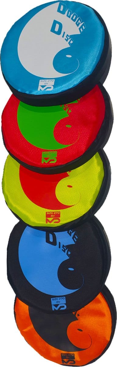 MD Sport - DodgeDisc groot set van 5 - 5 verschillende kleuren - Veilige frisbee - Trefbal frisbee - Dodgebee - Dodge disc