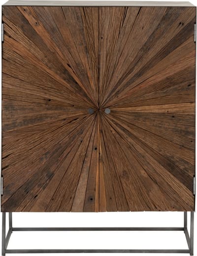 J-Line kast Shanil 2 Deuren - hout/ijzer - naturel