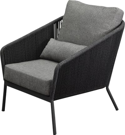 Costa lounge tuinstoel antraciet rope