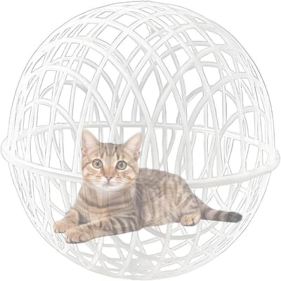 Kippen Voederbal - Voer Dispenser - Interactief Voeren - Veilig Bolvormig - 40 cm - Zilver