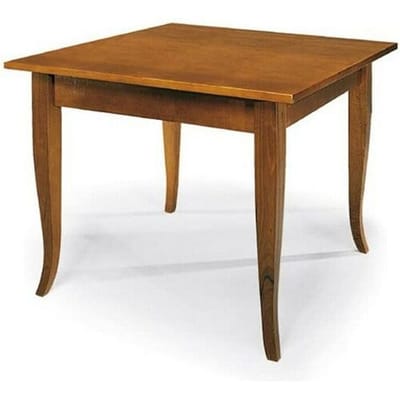 Uitklapbare houten tafel in walnoot 80x80 - 160x80 cm - SANTO SPIRITO