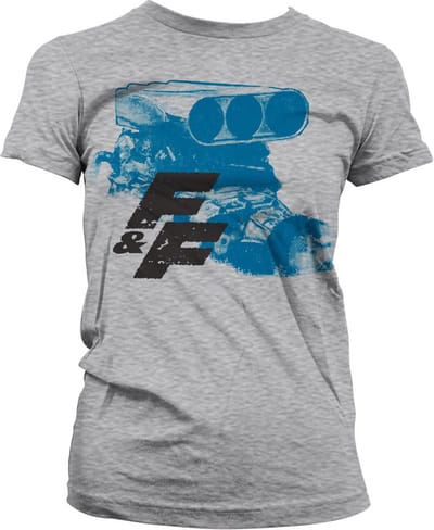 The Fast And The Furious Dames Tshirt -S- Engine Grijs