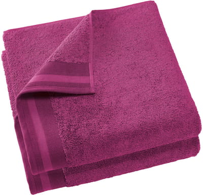 De Witte Lietaer Badlaken Contessa, Magenta - 70 x 140 cm - 2 stuks - Katoen