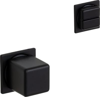 ELIOT® minimalistisch WC rozet - mat zwart - minirozet - vrij / bezet