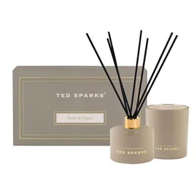 Ted Sparks Tonka & Pepper Candle & Diffuser | 100 ml + 100 gr | Set 2 st
