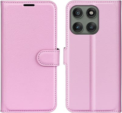 Coverup Hoesje - Geschikt voor Motorola Edge 60 / Edge 60 Fusion Hoesje - Coverup Book Case - Roze