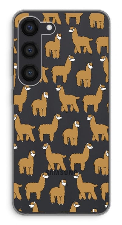 Case Company® - Hoesje geschikt voor Samsung Galaxy S23 hoesje - Alpacas - Soft Cover Telefoonhoesje - Bescherming aan alle Kanten en Schermrand