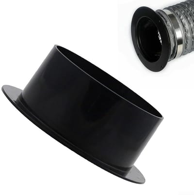 Dailygoods- Kanaalaansluitflens 160 mm - Rechte Buisflens - Ventilatiekanaal - Afzuigkap - Wandmontage - Hoogwaardig ABS - Ventilatieflens