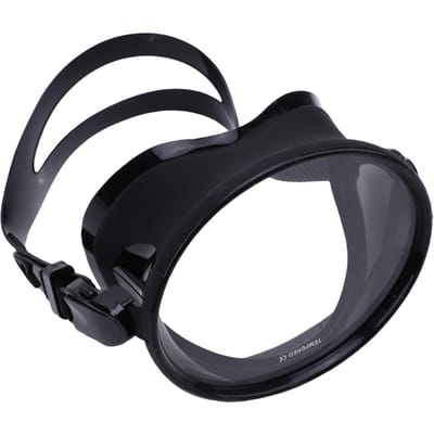 Snorkelbril voor Volwassenen Mannen Vrouwen Gehard Glas Siliconen Duik Zwembril met Verstelbare Hoofdband black