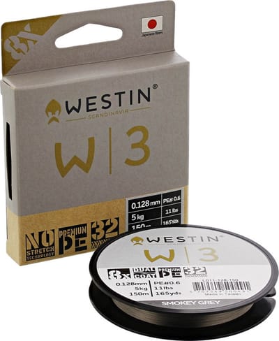 Westin Fishing W3 8 Braid Smokey Grey (0.10mm 150m 3.5kg)