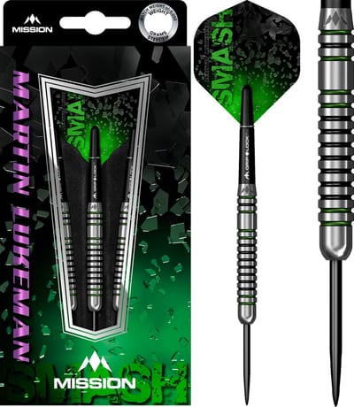 Mission Martin Lukeman Black & Green 90% - Dartpijlen