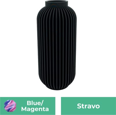 Stravo moderne vaas – Decoratieve vaas - Blauw / Paars - 3d geprinte vaas – geschikt voor droogbloemen - 20CM