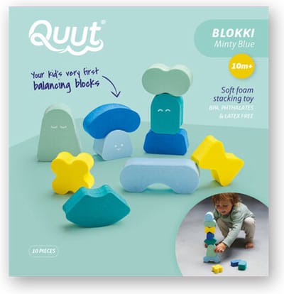 Quut - Blokki - Mint blauw - balans blokken