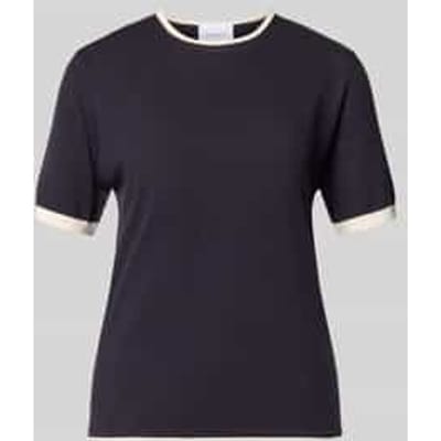 Ronde Hals T-shirt in Fijne Garens Dames COMMA